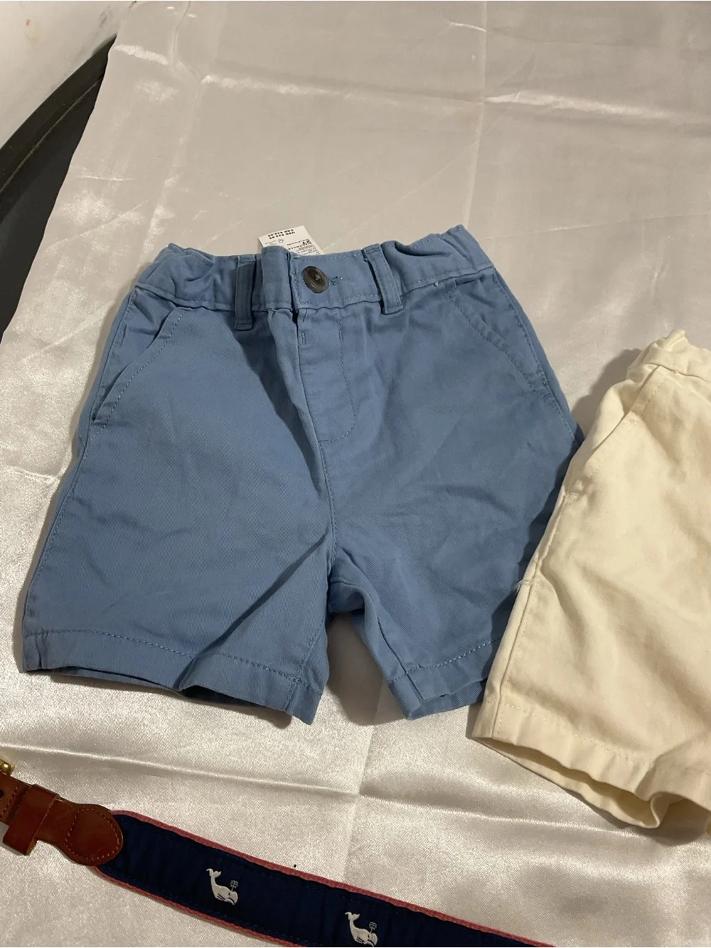Blue and Cream kids Casual Shorts - Lightweight Summer Style